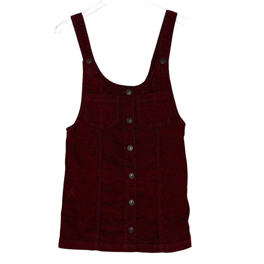 American Eagle Outfitters Corduroy Mini Dress XS NEW Maroon Red Overall Romper